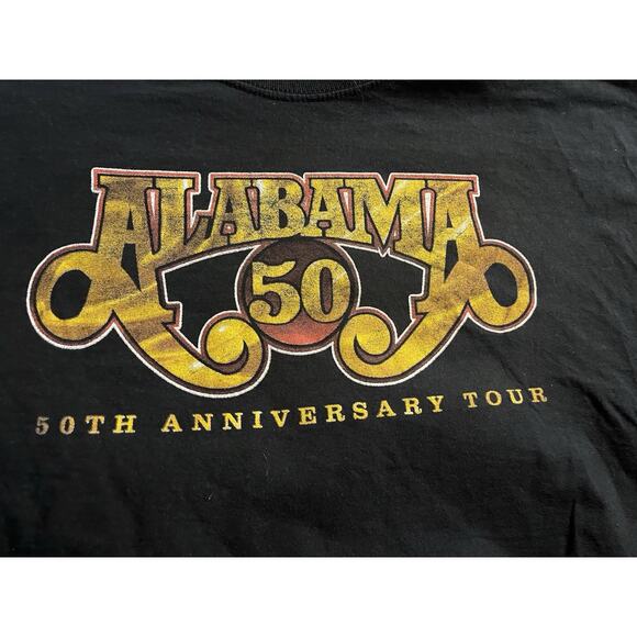 Alabama 50th Anniversary Tour 2021 T-Shirt Black Size L Country Band Concert Tee - Picture 3 of 12